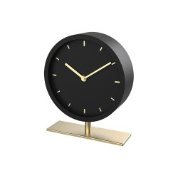 Επιτραπέζιο αναλογικό ρολόι με μεταλλική βάση LiFE AENAO με μαύρο καντράν