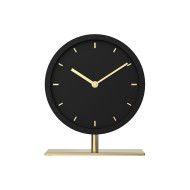Επιτραπέζιο αναλογικό ρολόι με μεταλλική βάση LiFE AENAO με μαύρο καντράν