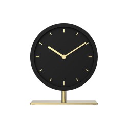 Επιτραπέζιο αναλογικό ρολόι με μεταλλική βάση LiFE AENAO με μαύρο καντράν