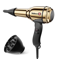 Επαγγελματικό σεσουάρ μαλλιών VALERA με DELTA-DRIVE μοτέρ 2100W με ρετρό design & επιχρυσωμένο ατσάλι