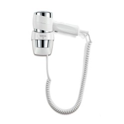 Σεσουάρ μαλλιών ξενοδοχειακού τύπου με επιτοίχια βάση 1600W σε λευκό χρώμα VALERA ACTION SUPER PLUS 1600 WHITE / CHROME