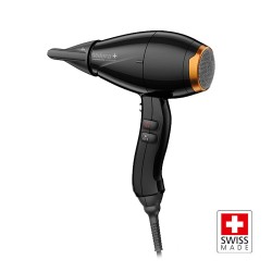 Επαγγελματικό σεσουάρ μαλλιών με AC μοτέρ 2100W  σε μαύρο χρώμα VALERA SWISS NANO 9200 PLUS COMPACT με σύστημα Rotocord για περιστροφή 360°