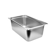 Λεκάνη ανοξείδωτη 18/10 για παγωτό σε ασημί χρώμα διαστάσεων 33x16,5x8hcm