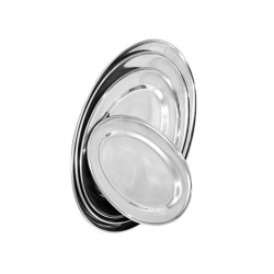 Πιατέλα σερβιρίσματος οβάλ ανοξείδωτη διαστάσεων 20x15cm