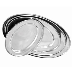 Πιατέλα σερβιρίσματος οβάλ ανοξείδωτη διαστάσεων 25x18cm