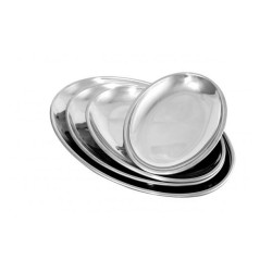 Πιατέλα σερβιρίσματος οβάλ ανοξείδωτη διαστάσεων 27x19cm