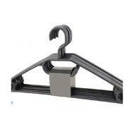 Κρεμάστρες σε χρώμα σκούρο γκρι πλαστικές 6 τεμάχια