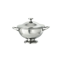 Σουπιέρα ΙΝΟΧ με καπάκι και σχισμή για κουτάλα με διάμετρο Ø28x15hcm χωρητικότητας 3,8lt