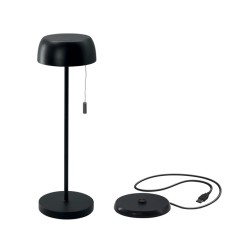 Επαναφορτιζόμενο επιτραπέζιο φωτιστικό LED με ασύρματη φόρτιση 2.2W SONORA CLAIRE BLACK