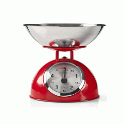 Αναλογική ζυγαριά κουζίνας NEDIS KASC110RD τύπου ρετρό με μεγάλη και ευανάγνωστα νούμερα
