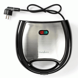 Βαφλιέρα 750W για 2 τετράγωνες βάφλες με θερμομονωμένη λαβή και αντικολλητικές πλάκες 220x120mm NEDIS KAWP200BK