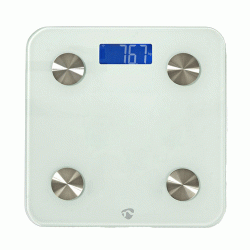 Wifi smart ηλεκτρονική ζυγαριά μπάνιου NEDIS WIFIHS10WT με δυνατότητα πολλαπλών αναλύσεων