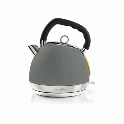 Βραστήρας NEDIS KAWK520EGY 1.8L 2200W σε γκρι soft-touch χρώμα με αποσπώμενο καπάκι Βραστήρας NEDIS KAWK520EGY 1.8L 2200W σε γκρι soft-touch χρώμα με αποσπώμενο καπάκι