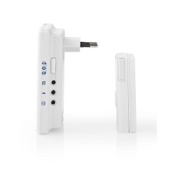 Ασύρματο κουδούνι NEDIS DOORB223CWT 80dB με ένδειξη LED & δυνατότητα αυξομείωσης της έντασης