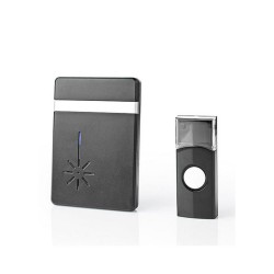 Ασύρματο κουδούνι NEDIS DOORB212BK 433 MHz 80dB με LED ένδειξη και δυνατότητα επιλογής μελωδίας Ασύρματο κουδούνι NEDIS DOORB212BK 433 MHz 80dB με LED ένδειξη και δυνατότητα επιλογής μελωδίας