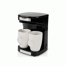 Καφετιέρα φίλτρου NEDIS KACM140EBK 450W χωρητικότητας 0.25L με 2 φλιτζάνια πορσελάνης Καφετιέρα φίλτρου NEDIS KACM140EBK 450W χωρητικότητας 0.25L με 2 φλιτζάνια πορσελάνης