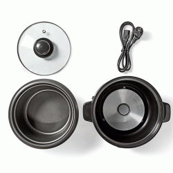 Ανοξείδωτος βραστήρας ρυζιού NEDIS KARC115AL 1,5L με λειτουργία διατήρησης θερμοκρασίας