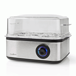 Ανοξείδωτος βραστήρας αυγών NEDIS KAEB130EAL 500Wμε διακόπτη λειτουργίας On/Off