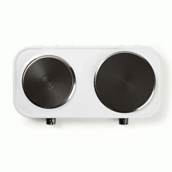 Επιτραπέζια διπλή ηλεκτρική εστία NEDIS KAEP250EWT2 2500W με προστασία υπερθέρμανσης Επιτραπέζια διπλή ηλεκτρική εστία NEDIS KAEP250EWT2 2500W με προστασία υπερθέρμανσης