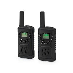 Walkie talkie με εμβέλεια έως και 6 km σε μαύρο χρώμα ABS με φωτιζόμενη οθόνη 0.9"  Walkie talkie με εμβέλεια έως και 6 km σε μαύρο χρώμα ABS με φωτιζόμενη οθόνη 0.9"