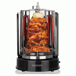 Ηλεκτρική κάθετη ψησταριά HDG 8687 με πάνελ περιστροφής 360° 1400W