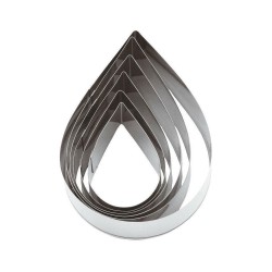 Τσέρκι σε σχήμα δάκρυ INOX διαστάσεων Φ22x4hcm