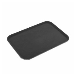 Δίσκος αντιολισθητικός ορθογώνιος σε μαύρο χρώμα διαστάσεων 25,5x35.6cm
