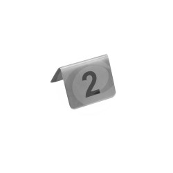 Επιτραπέζιες σημάνσεις INOX με αριθμούς 1-100 για αρίθμηση τραπεζιών διαστάσεων 5,3x5x3.5hcm