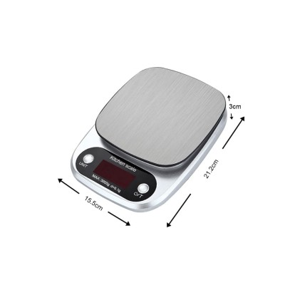 Ζυγαριά κουζίνας ψηφιακή βάρους 10kg/1gr διαστάσεων 15,5x21,2x3cm Ζυγαριά κουζίνας ψηφιακή βάρους 10kg/1gr διαστάσεων 15,5x21,2x3cm