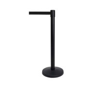 Κολώνα διαστάσεων Ø32x92,5hcm μαύρη διαχωριστική με ταινία σε χρώμα μαύρο 2m και 3 υποδοχές  Κολώνα διαστάσεων Ø32x92,5hcm μαύρη διαχωριστική με ταινία σε χρώμα μαύρο 2m και 3 υποδοχές