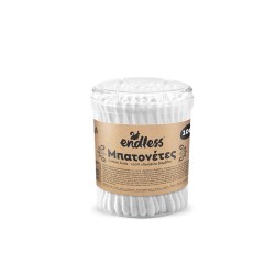 Μπατονέτες Endless σε πακέτο των 100 τεμαχίων 100% καθαρό βαμβάκι και χάρτινο στικ 