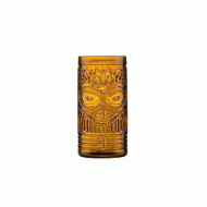 Γυάλινο ποτήρι coctail TIKI χωρητικότητας 50cl διαστάσεων Φ7.5x15cm στοιβαζόμενο FIJI Olive Brown UNIGLASS