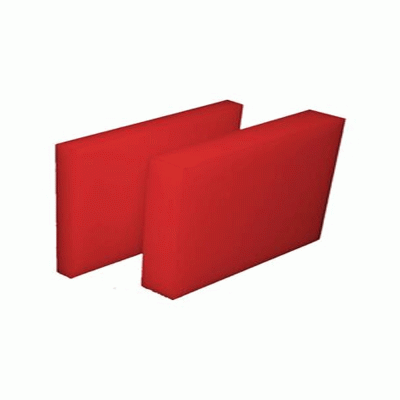 Πλάκα κοπής πολυαιθυλενίου σε κόκκινο χρώμα διαστάσεων 120x70x5cm