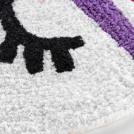 Χαλάκι στρόγγυλο Σχ. Zoelie 90cm poly/cotton σε ροζ χρώμα Χαλάκι στρόγγυλο Σχ. Zoelie 90cm poly/cotton σε ροζ χρώμα