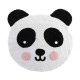 Χαλάκι στρόγγυλο Σχ. Panda 90cm poly/cotton σε ροζ χρώμα