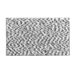 Πατάκι μπάνιου Σχ.Friza white-d.grey 100% polyester διαστάσεων 45x75cm