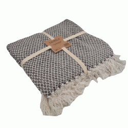 Ριχτάρι Cotton διαστάσεων 170x230cm με μαύρο σχέδιο 100% βαμβακερό Ριχτάρι Cotton διαστάσεων 170x230cm με μαύρο σχέδιο 100% βαμβακερό