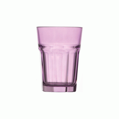 Γυάλινο ποτήρι νερού 35cl διαστάσεων Φ8,4x12cm σειρά MAROCCO της UNIGLASS σε χρώμα μωβ