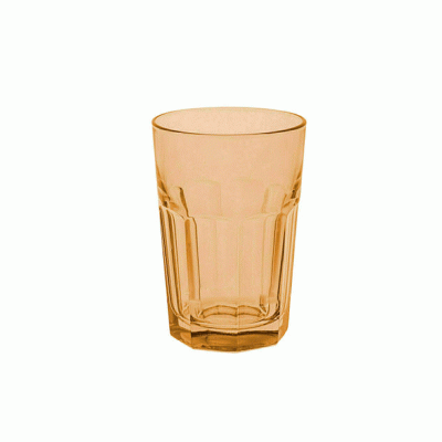 Γυάλινο ποτήρι νερού 35cl διαστάσεων Φ8,4x12cm σειρά MAROCCO της UNIGLASS σε χρώμα πορτοκαλί