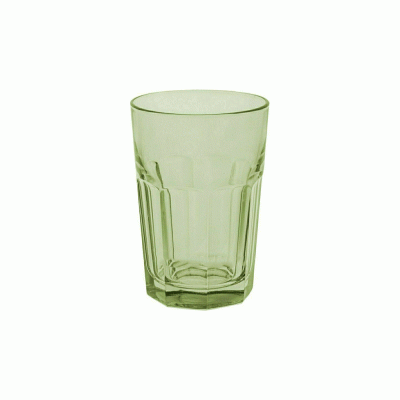 Γυάλινο ποτήρι νερού 35cl διαστάσεων Φ8,4x12cm σειρά MAROCCO της UNIGLASS σε χρώμα πράσινο