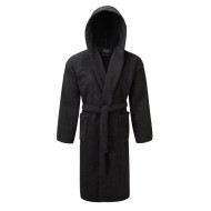 Μπουρνούζι Fresh 450gsm 100%cotton με κουκούλα σε χρώμα μαύρο νούμερο XL Μπουρνούζι Fresh 450gsm 100%cotton με κουκούλα σε χρώμα μαύρο νούμερο XL