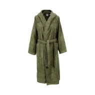 Μπουρνούζι μονόχρωμο Fresh 450gsm 100%cotton με κουκούλα σε χακί χρώμα νούμερο Medium