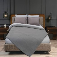 Σετ παπλωματοθήκη Σχ. Rainbow μονόχρωμη poly/cotton 144 κλωστών διαστάσεων 160x250cm σε χρώμα Grey