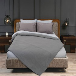 Σετ παπλωματοθήκη Σχ. Rainbow μονόχρωμη poly/cotton 144 κλωστών διαστάσεων 160x250cm σε χρώμα Grey