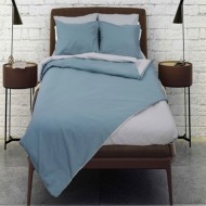 Σετ παπλωματοθήκη Σχ. Rainbow μονόχρωμη poly/cotton 144 κλωστών διαστάσεων 160x250cm σε χρώμα Blue Σετ παπλωματοθήκη Σχ. Rainbow μονόχρωμη poly/cotton 144 κλωστών διαστάσεων 160x250cm σε χρώμα Blue