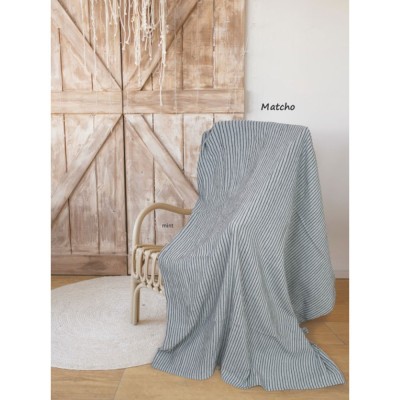 Ριχτάρι Σχ. Matcho 80%cotton – 20% polyester σε χρώμα Mint διαστάσεων 180x250cm