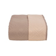 Κουβερλί ultrasonic Σχ. Roman 100% microfiber διαστάσεων 160x220cm σε χρώμα Moca-Beige Κουβερλί ultrasonic Σχ. Roman 100% microfiber διαστάσεων 160x220cm σε χρώμα Moca-Beige