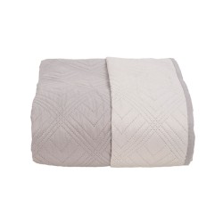 Κουβερλί ultrasonic Σχ. Roman 100% microfiber διαστάσεων 160x220cm σε χρώμα γκρι 