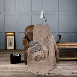 Ριχτάρι μεμονωμένο Σχ. Zina 100% cotton διαστάσεων 180x250cm σε χρώμα Beige