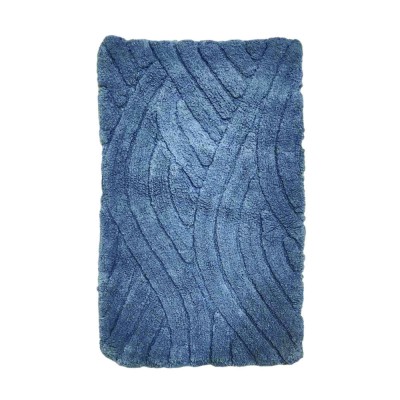Πατάκι μπάνιου Σχ. Sheila 100% cotton διαστάσεων 50x80cm σε χρώμα Blue